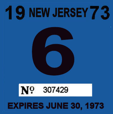 (image for) 1973 New Jersey INSPECTION Sticker